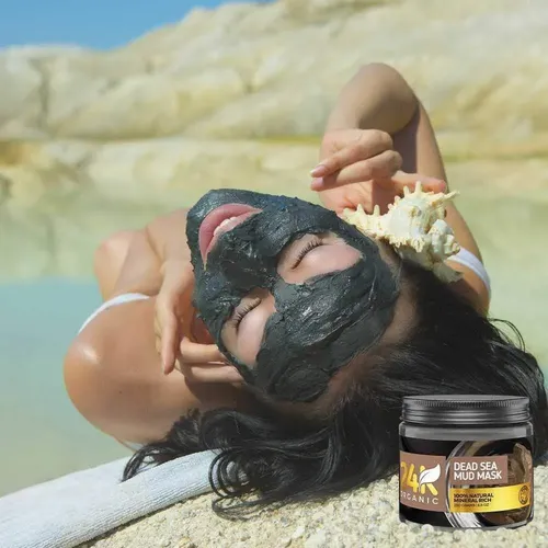 Mascarilla De Arcilla Dead Sea 24k Orgánica 8.8 Oz Con