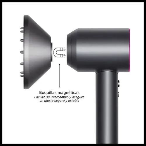 Secador De Pelo Premium Ultra Ionico Frio Calor Difusor Hair Gris Oscuro