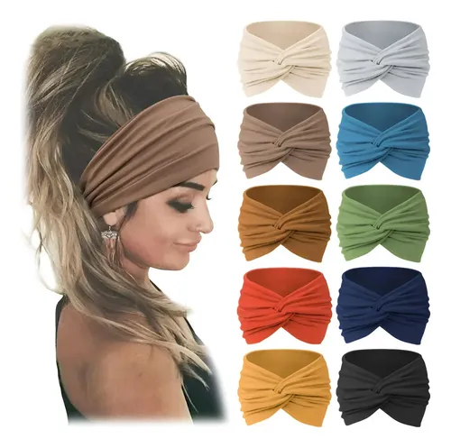 [at Pack De 10 Bandas Deportivas Bohemias For Cabello