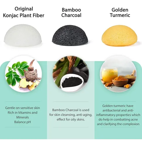 Esponja Konjac Con Carbón Activado De Puresol