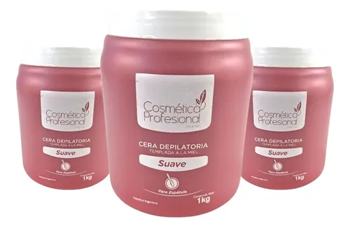 Kit X3 Ceras Templada Suave Cosmetica Profesional 1kg