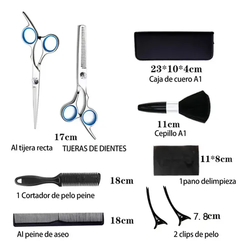 Kits De Peluquería Profesional De Acero Inoxidable, 11 Unida