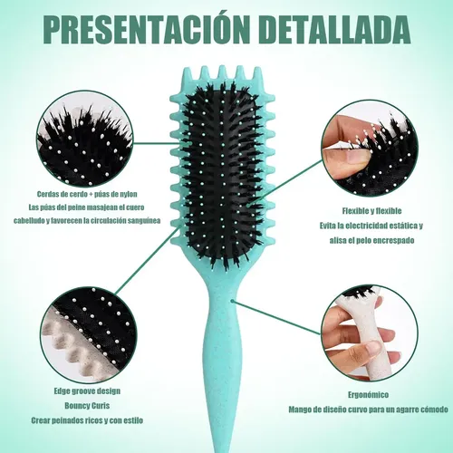 A 2piezas Pincel Bounce Curl Cepillo,define Style Rizado Y