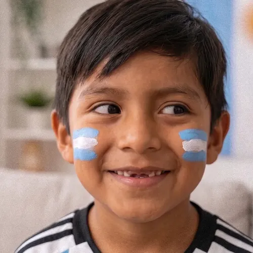 Maquillaje Artistico Pintura Para Cara Argentina Con Pincel