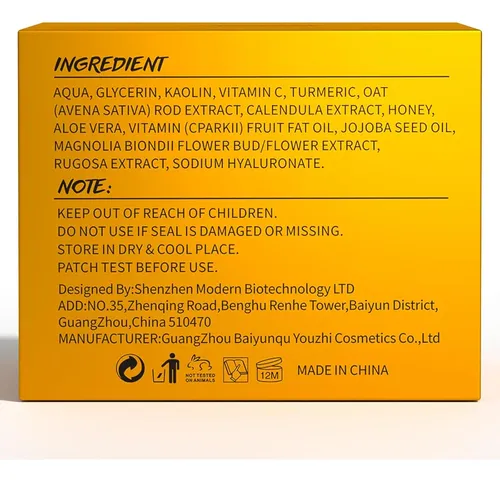 /mascarilla De Arcilla Con Vitamina C Y Cúrcuma Mascarilla F