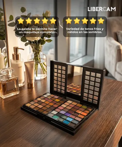 Set Maquillaje 70 Sombras Rubor Polvo Compacto Labial
