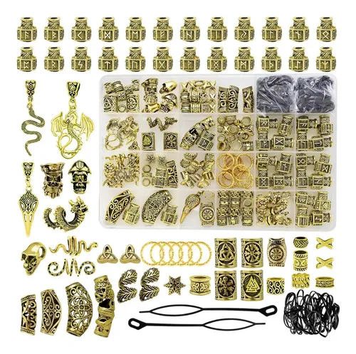 Conjunto De Cuentas Para Cabello Vikingas Fscwlmon 242