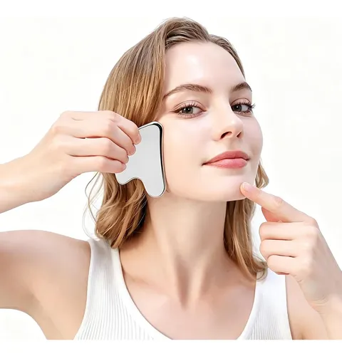 Herramienta Gua Sha Facial Metal Para Masaje Y Reafirmar