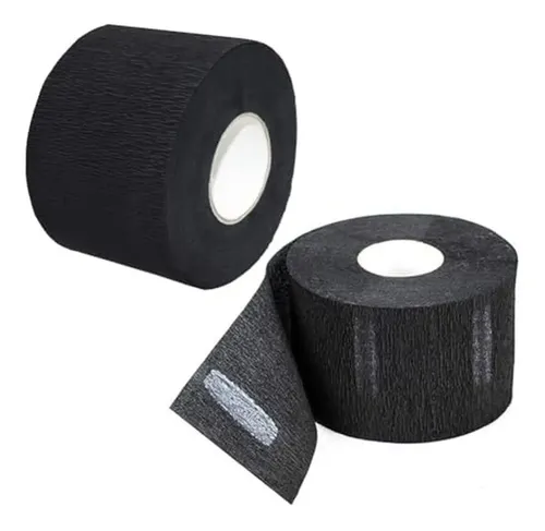 2 Rollos De Tiras De Papel De Peluquero Desechables Negras P