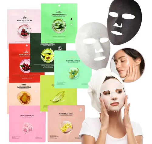 4 Mascarillas Faciales Hidratantes Para Rostro Y Ojeras