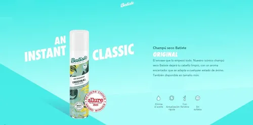 3 Shampoo Seco Batiste Original Lavado Sin Agua En Aerosol