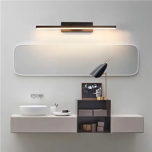 Luces De Espejo Negras Led, Luz Cálida, Luz Neutra.. K