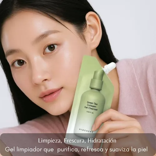 Gel Limpieza Facial Colageno Te Verde Suaviza Hidehere 25 Ml
