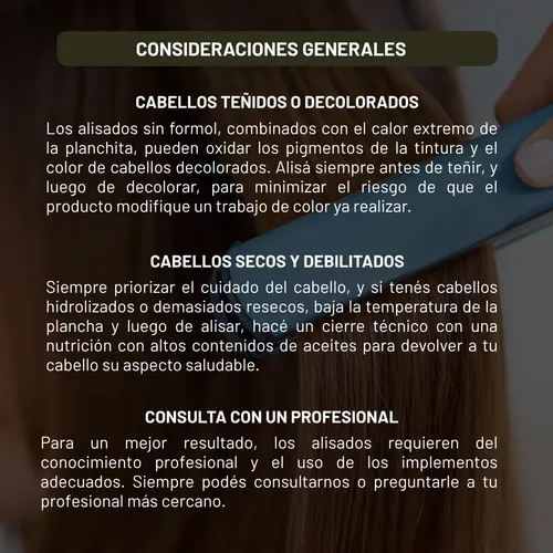 Kit Aplicación Alisado Brasilero Nanoplex Sin Formol Teñidos