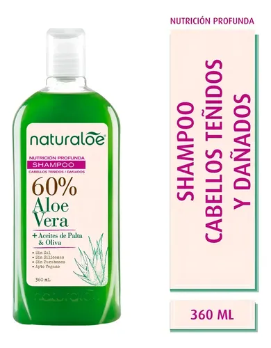 Naturaloe Shampoo Nutricion Profund Pelo Teñido Dañado 360ml