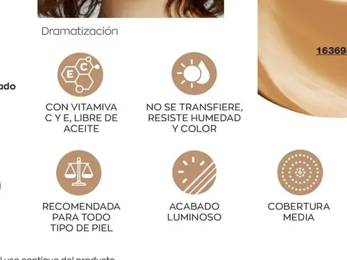 Base De Maquillaje Sérum Liquida. Hidratante Fps30 Avon 30ml Tono Ivory