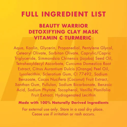 Mascarilla Facial De Arcilla De Cúrcuma Y Vitamina C
