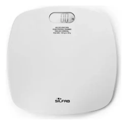 Balanza Digital Personal Silfab Blanca Hasta 180kg Be209