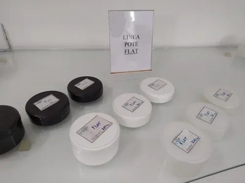 50 Potes Flat 80cc Crema Gel Envase Estetica Cosmetica Spa