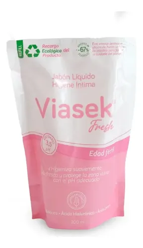 Viasek Fresh Jabon Liquido Intimo Ph 3,5 Refill 200ml