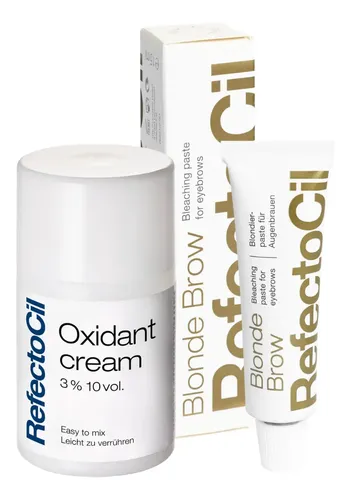 Kit para cejas rubias Refectocil con crema oxidante, 100 ml