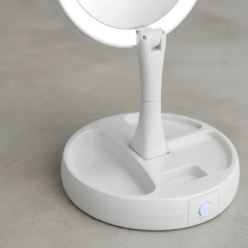 Espejo Portatil Con Luz Led Regulable Altura Y Recargable.