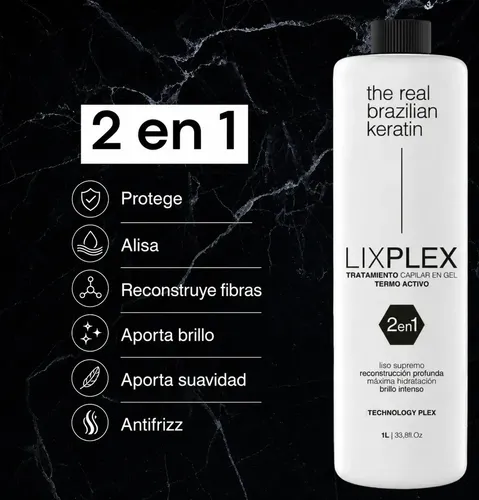 Alisado Lix Plex 2 En 1 + Alisado Botox 1 Lt