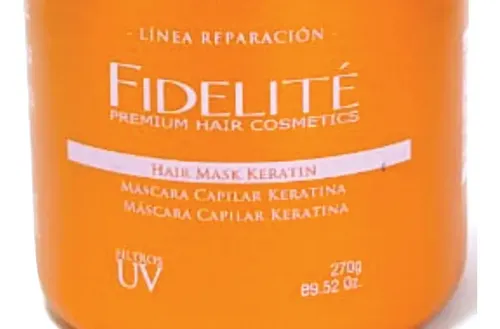 Fidelité Baño Crema Máscara Capilar Keratina Uso Profesional