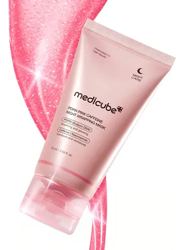 Máscara nocturna de cafeína Pdrn rosa de Medicube 75ml para todo tipo de piel tipo chicle