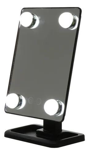 Espejo Decorativo De Mesa Giratorio Con Lámpara De Luz Led