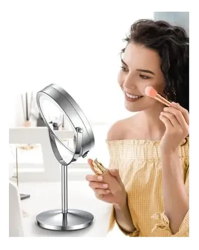 Espejo De Maquillaje Led Doble Cara Con Aumento Benbilry