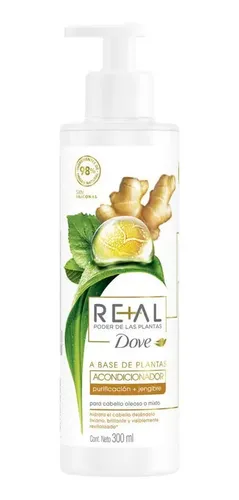 Acondicionador Dove Real Poder Plantas Purificacion X 300 Ml