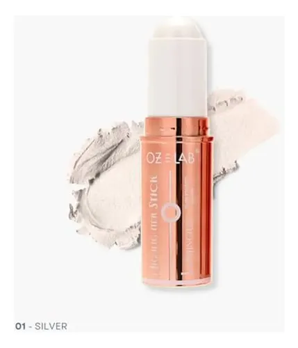 Iluminador En Barra Rise And Shine Silver Glow De Larga Dura