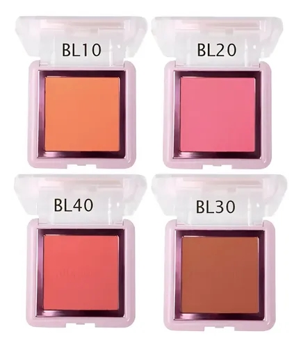 Rubor Blush Polvo Compacto Satinado Pigmentado Ruby Rose Tono Del Maquillaje Bl40