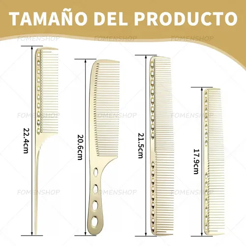 Wf Peine De Aluminio Para Barbería