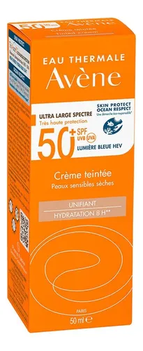 Avene Protector Solar Fps50 Crema Facial Con Color Pieles Secas Sensibles