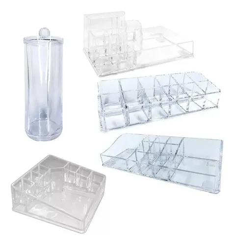 Organizadores Acrílicos Para Maquillaje Set X 5 Piezas