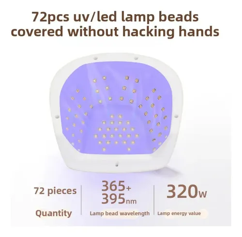 Sun Hz5 Cabina De Uñas De 72 Leds Principiante Y Profesional