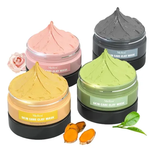 Set De Mascarillas Faciales De Arcilla De 4 Granos,