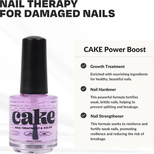 Cake Power Boost Endurecedor De Uñas Clear 1.5 Oz