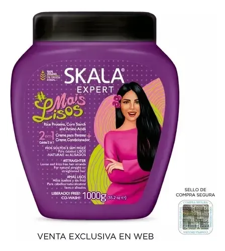 Máscara Crema Lacios Vegana Mais Lisos X1kg Skala