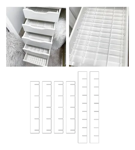 Set De 6 Divisorias Para Gaveta De Maquiagem Branco