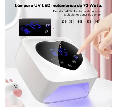 Cabina Uñas Lámpara Uv Led 72w City Girl Corazón Manicura