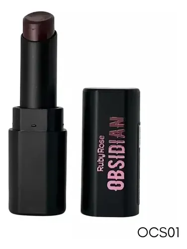 Labial Batom Lipstick Cream Satin Obsidian Ruby Rose Color Ocs01