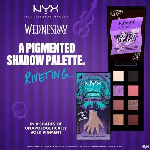 Nyx Paleta Sombras Wednesday The Nevermore Academy Merlina!