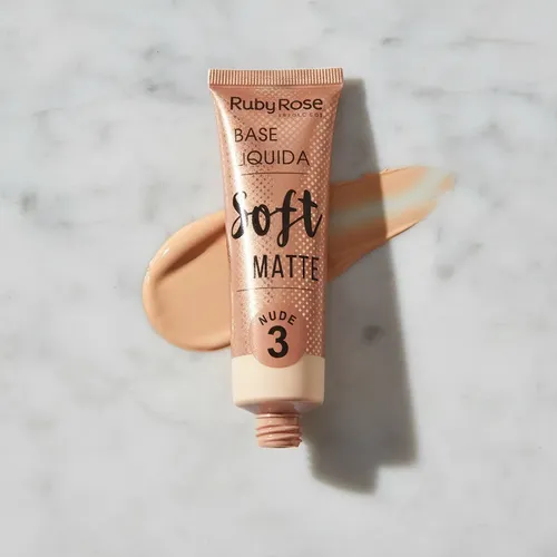 Base Líquida Ruby Rose Soft Matte Nude Acabado Natural
