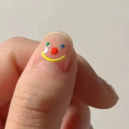 Pegatinas Uñas Relieve 3d Corazones Caritas Coloridas