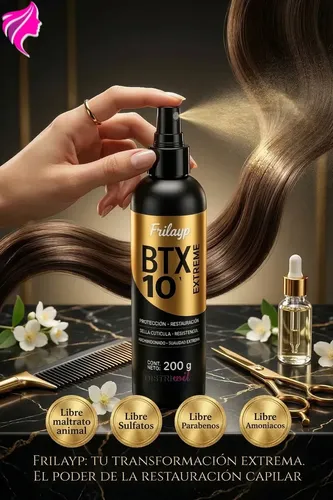 Pack Btx Extreme Frilayp 3 Pasos – Mascara X240g + Spray X200ml + Serum X50ml – Uso Profesional Anti-age – Restauracion Brillo Suavidad