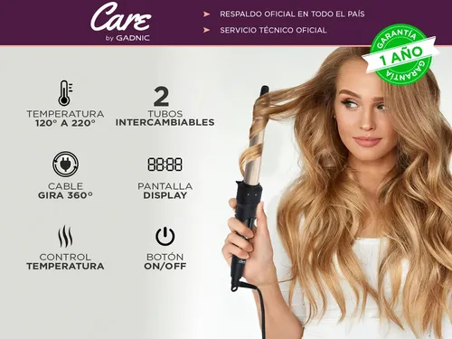 Buclera Rizador De Pelo Rulos Bucleador Gadnic Profesional Color Negro