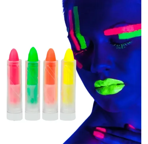 Lápiz Labial Barra Fluo Cotillón Maquillaje Neón Pintafan